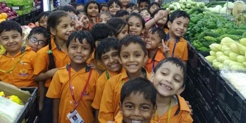 Pre Primary Students visited at Reliance Fresh